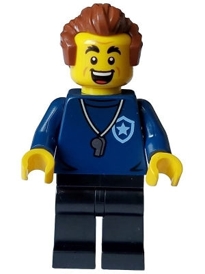 Preowned LEGO® Minifigure – Town cty1559 Police City Trainer Academy Male Dark Blue Shirt S