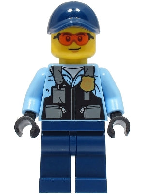 Preowned LEGO® Minifigure – Town cty1565 Police City Officer Male Safety Vest w/Police Badg