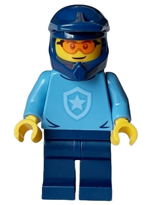 Preowned LEGO® Minifigure – Town cty1570 Police City Officer Medium Blue Shirt w/Badge Dark