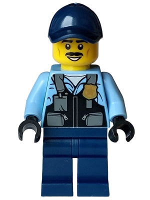 Preowned LEGO® Minifigure – Town cty1588 Police City Officer Male Safety Vest w/Police Badg