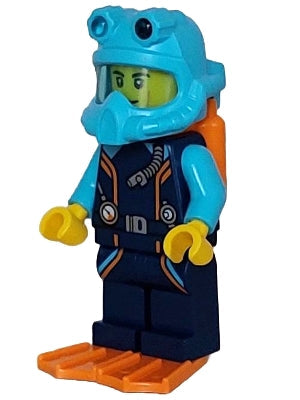 Preowned LEGO® Minifigure – Town cty1609 Arctic Explorer Diver Male Dark Blue Diving Suit O