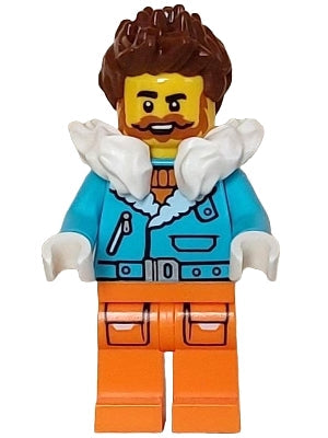 Preowned LEGO® Minifigure – Town cty1612 Arctic Explorer Captain Male Medium Azure Jacket W