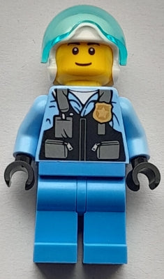 Preowned LEGO® Minifigure – Town cty1618 Police Officer Lukas Looping Jet Pilot