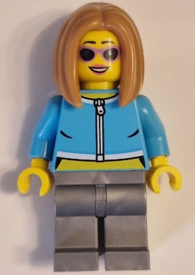 Preowned LEGO® Minifigure – Town cty1623 Apartment Building Resident Female Medium Azure Cr