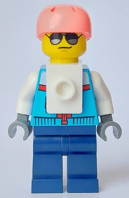 Preowned LEGO® Minifigure – Town cty1635 Rock Climber Male Dark Azure Jacket Dark Blue Legs