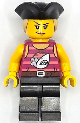 Preowned LEGO® Minifigure – Town cty1669 Pirate Monster Truck Driver Female Magenta Tank To