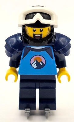 Preowned LEGO® Minifigure – Town cty1682 Ice Hockey Player Male Dark Azure and Dark Blue Sh