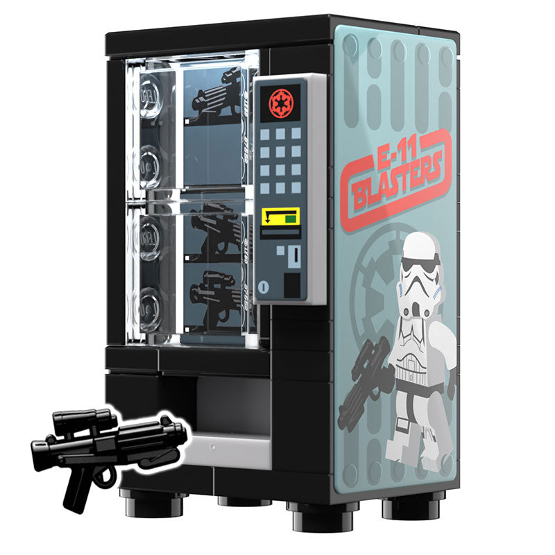 Brickshow Shop E-11 Blaster Vending Machine for Trooper minifigs made using LEGO parts Building Kit