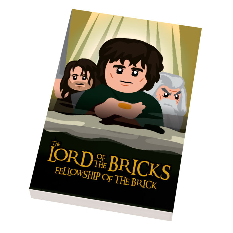 LOTR Lord of the Brick, Fellowship Movie Cover (2x3 Tile) - B3 Customs