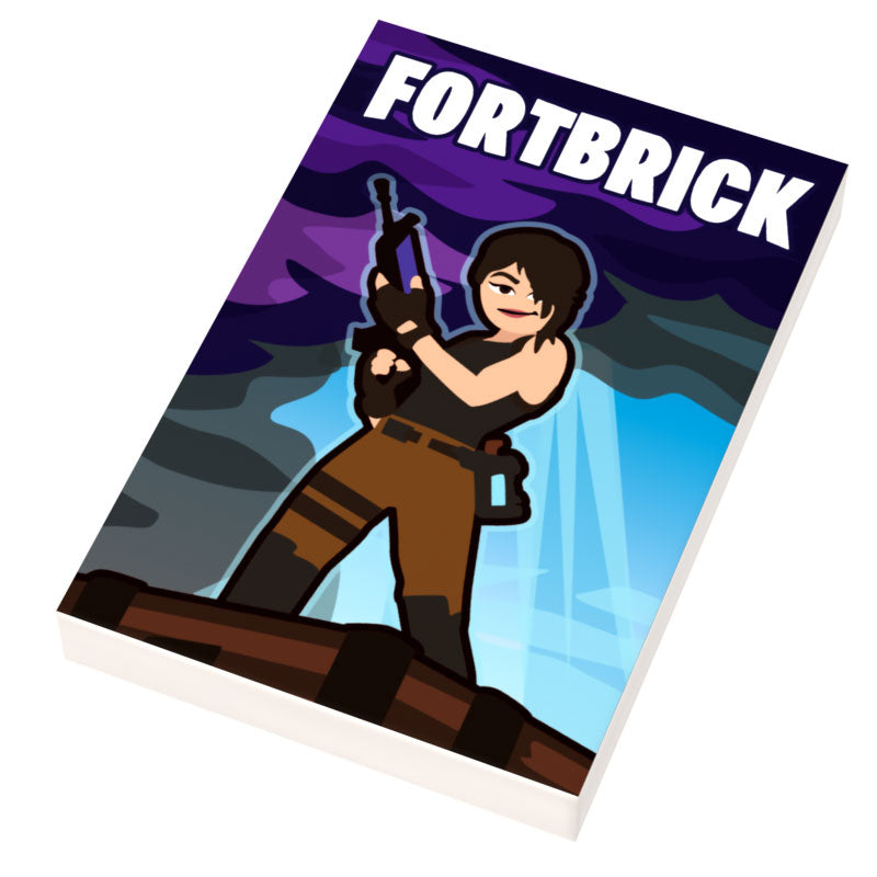 Fortbrick Video Game Cover (2x3 Tile) made using LEGO part - B3 Customs