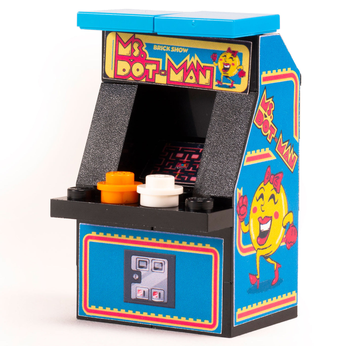 Brickshow Shop Mrs. Dot-Man Custom LEGO® Arcade Machine Building Kit