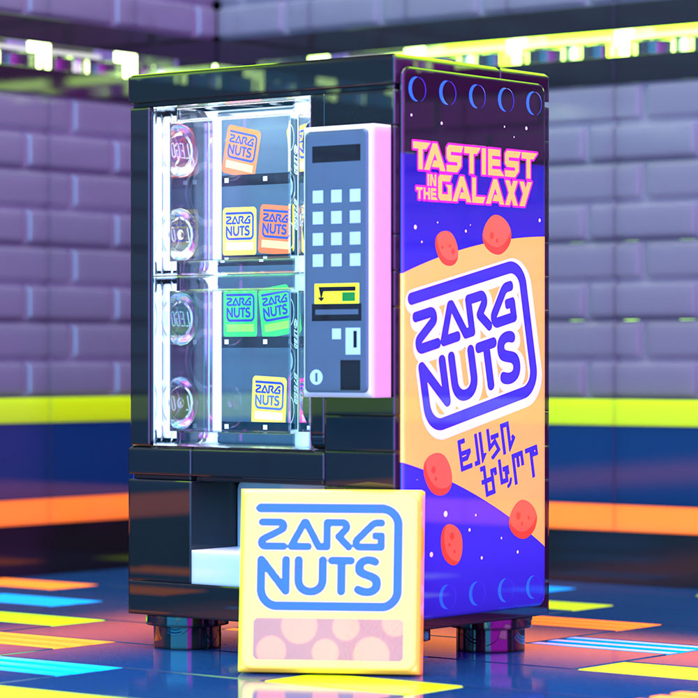 Brickshow Shop B3 Customs® Zarg Nuts Vending Machine Building Set Building Kit