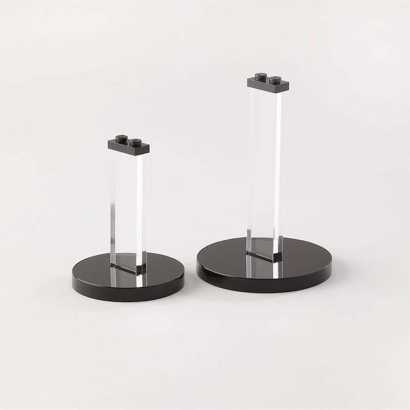 LEGO® Display – Tricked Out Bricks Micro Stand Round 2 Pack Black
