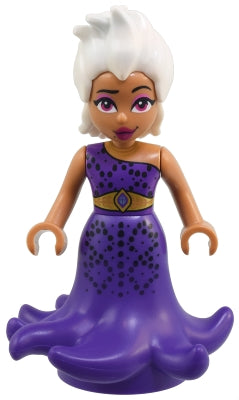 Preowned LEGO® Minifigure – Disney dp195 Ursula Medium Nougat - Mini Doll, Dark Purple Dress