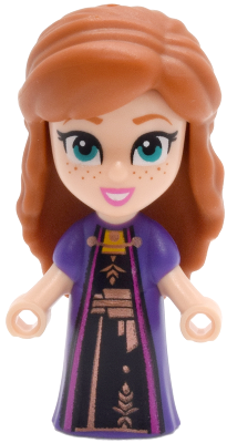 Preowned LEGO® Minifigure – Disney dp228 (Anna - Micro Doll, Dark Purple Dress)