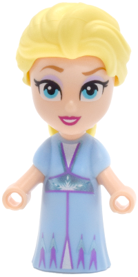 Preowned LEGO® Minifigure – Disney dp230 (Elsa - Micro Doll, Bright Light Blue Dress, Open Mouth Smile)