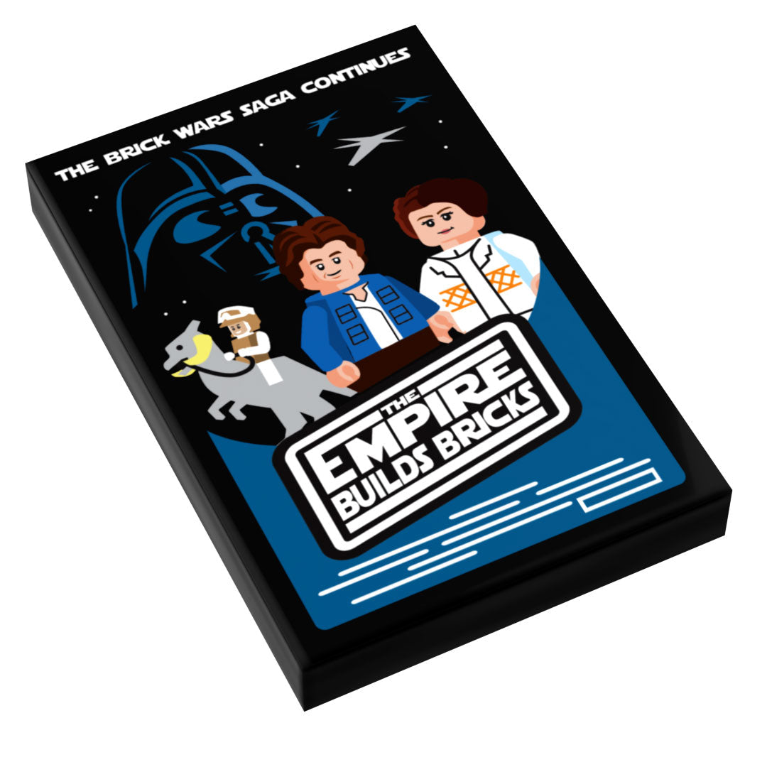 Brick Wars: The Empire Builds Back Movie Tile Cover (2x3 Tile) - B3 Customs