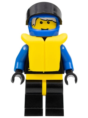 Preowned LEGO® Minifigure – Town ext002 Extreme Team Blue Blue Helmet Plain Life Jacket