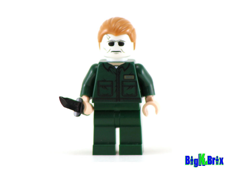 Big Kid Brix Custom LEGO® Minifigure – MICHAEL MYERS Halloween Custom Printed & Inspired LEGO® Horror Minifigure Collectible