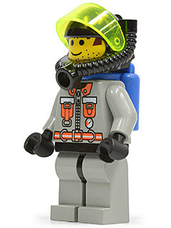 Preowned LEGO® Minifigure – Town fire007 Fire City Center 4 Light Gray Legs w/Black Hips Bl