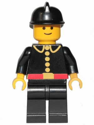 Preowned LEGO® Minifigure – Town firec004 Fire Classic Black Fire Helmet