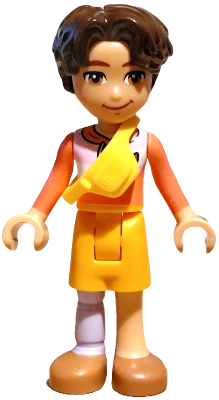 Preowned LEGO® Minifigure – Friends frnd0804 (Friends Petch - Coral Hoodie, Yellow Belt Bag)