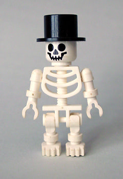 Preowned LEGO® Minifigure – Holiday & Event gen027 Skeleton w/Standard Skull Top Hat