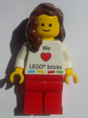 Preowned LEGO® Minifigure – LEGO® Brand gen073 LEGO® Kladno Girl We Heart LEGO® bricks Mini