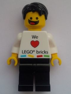 Preowned LEGO® Minifigure – LEGO® Brand gen074 LEGO® Kladno Boy We Heart LEGO® bricks Minif