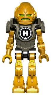 Preowned LEGO® Minifigure – Hero Factory hf004 Mini Rocka Pearl Dark Gray Armor