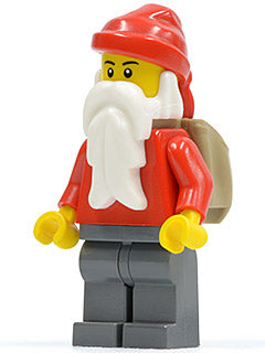 Preowned LEGO® Minifigure – Holiday & Event hol011 Santa Dark Bluish Gray Legs Backpack Ope
