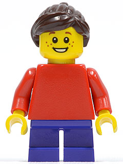 Preowned LEGO® Minifigure – Holiday & Event hol018 Plain Red Torso w/Red Arms Dark Purple S