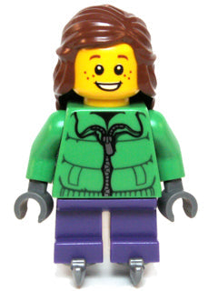 Preowned LEGO® Minifigure – Holiday & Event hol039 Winter Jacket Zipper Dark Purple Short L
