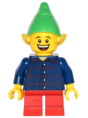 Preowned LEGO® Minifigure – Holiday & Event hol047 Elf Plaid Button Shirt