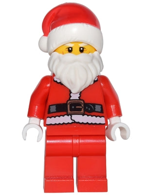 Preowned LEGO® Minifigure – Holiday & Event hol082 Santa Red Legs Fur Lined Jacket White Ey