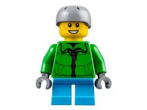Preowned LEGO® Minifigure – Holiday & Event hol105 Winter Jacket Zipper Dark Azure Short Le