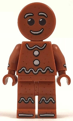 Preowned LEGO® Minifigure – Holiday & Event hol115 Gingerbread Man Dark Orange