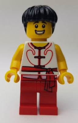 Preowned LEGO® Minifigure – Holiday & Event hol149 Dragon Boat Race Team Red/White Member 3