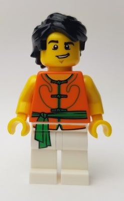 Preowned LEGO® Minifigure – Holiday & Event hol154 Dragon Boat Race Team Green/Orange Membe