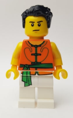 Preowned LEGO® Minifigure – Holiday & Event hol155 Dragon Boat Race Team Green/Orange Membe