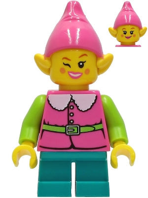 Preowned LEGO® Minifigure – LEGO® Brand hol235a Pink Elf Dark Turquoise Legs