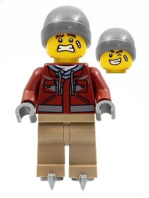 Preowned LEGO® Minifigure – Holiday & Event hol281 Man Dark Red Jacket Dark Tan Legs Dark B