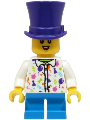 Preowned LEGO® Minifigure – Holiday & Event hol323 Boy White Shirt Dark Azure Short Legs Da
