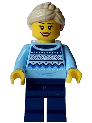Preowned LEGO® Minifigure – Holiday & Event hol331 Winter Market Stall Vendor Female Bright
