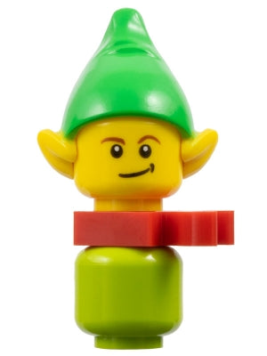 Preowned LEGO® Minifigure – Holiday & Event hol356 Elf - Clip Hand, Smirk
