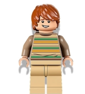 Preowned LEGO® Minifigure – Harry Potter hp339 Ron Weasley Striped Sweater Tan Legs