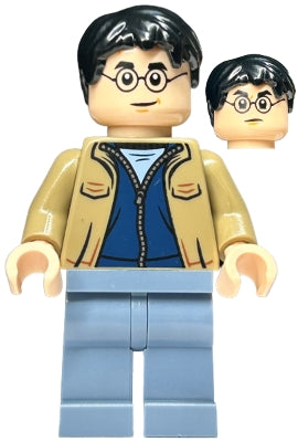 Preowned LEGO® Minifigure – Harry Potter hp421 Harry Potter Dark Tan Jacket Sand Blue Legs