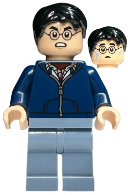 Preowned LEGO® Minifigure – Harry Potter hp443 Harry Potter Dark Blue Hoodie Sand Blue Legs