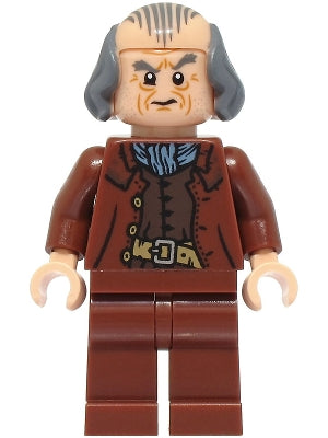 Preowned LEGO® Minifigure – Harry Potter hp478 Argus Filch - Bald on Top, Reddish Brown Jacket, Plain Legs