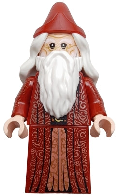 Preowned LEGO® Minifigure – Harry Potter hp488 Albus Dumbledore - Dark Red Robe, White Hair, Printed Arms